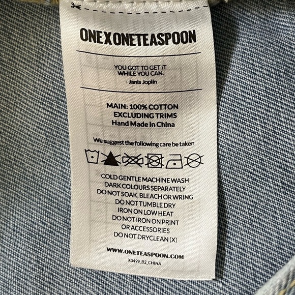 One X ONE TEASPOON Freebirds Low Waist Short Rise Skinny Jeans 27 Distressed - Picture 10 of 15